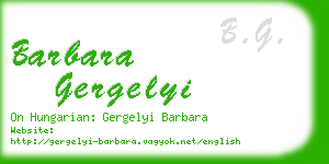 barbara gergelyi business card